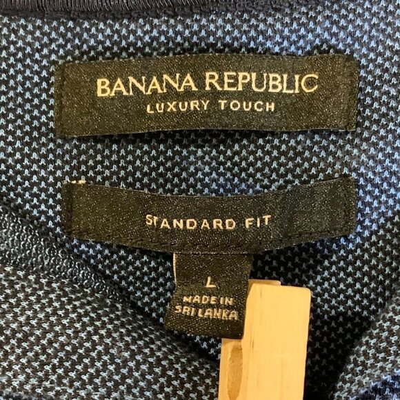 Banana Republic Men's Luxury Touch Standard Fit Jacquard Polo (Lot of 2) Size L - Picture 11 of 16